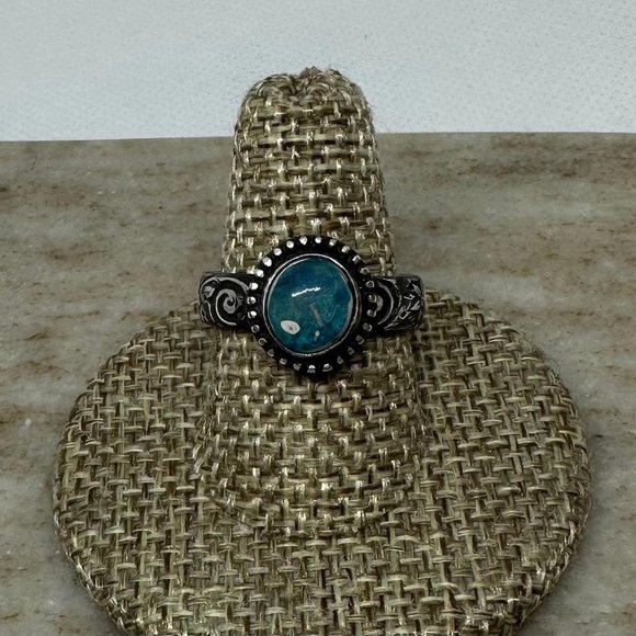 Mexican Galaxy Opal Ring - Picture 3 of 3